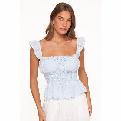 Melissa Peplum Top - Pale Blue S | Target