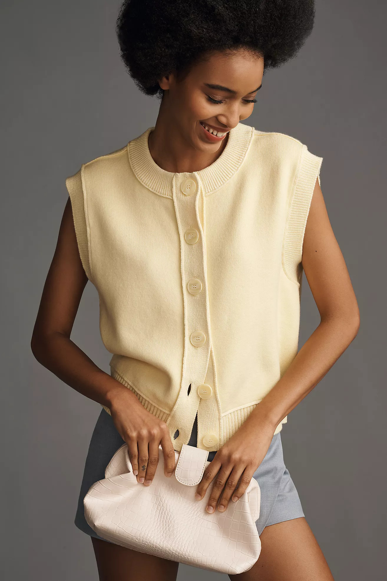 The Sutton Compact Cardigan Sweater by Maeve: Vest Edition | Anthropologie (US)