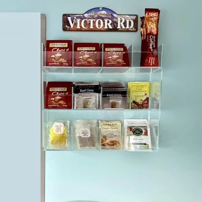 Vertical Acrylic Tea Bag Storage Caddy Holds 216 Packets No Assembly Needed Countertop Cabinet Display Organizer | Wayfair North America