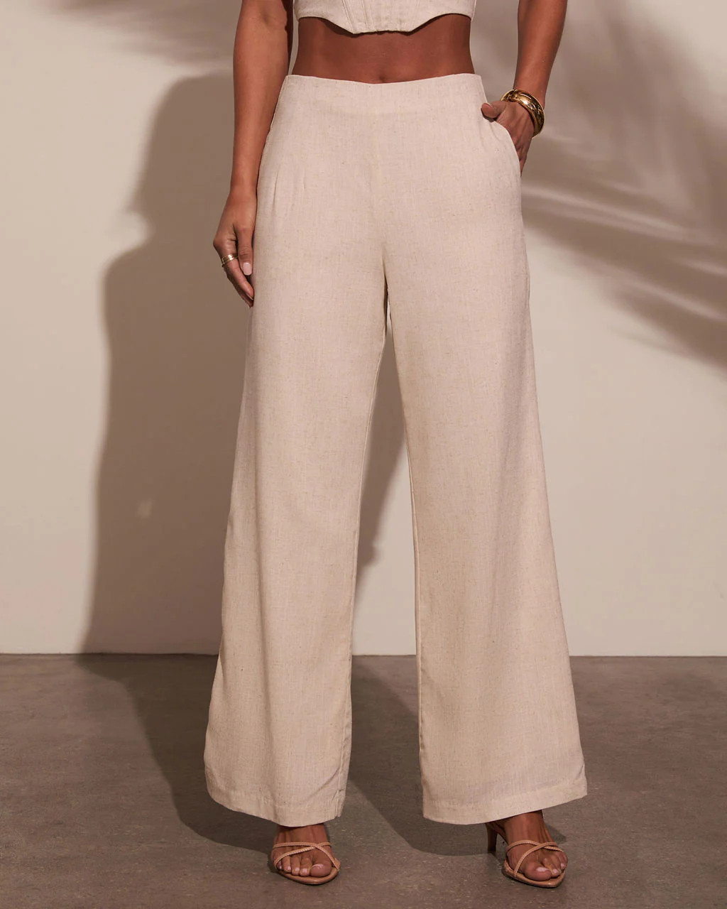 Melanie Wide Leg Linen Pants | VICI
