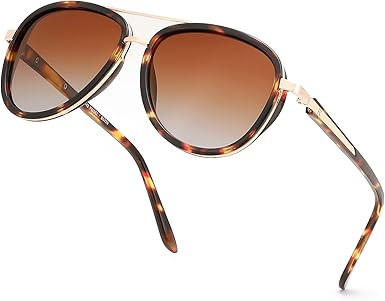 FEISEDY Retro Polarized Aviator Sunglasses for Women Men Vintage Square Sunglass With Classic Sty... | Amazon (US)