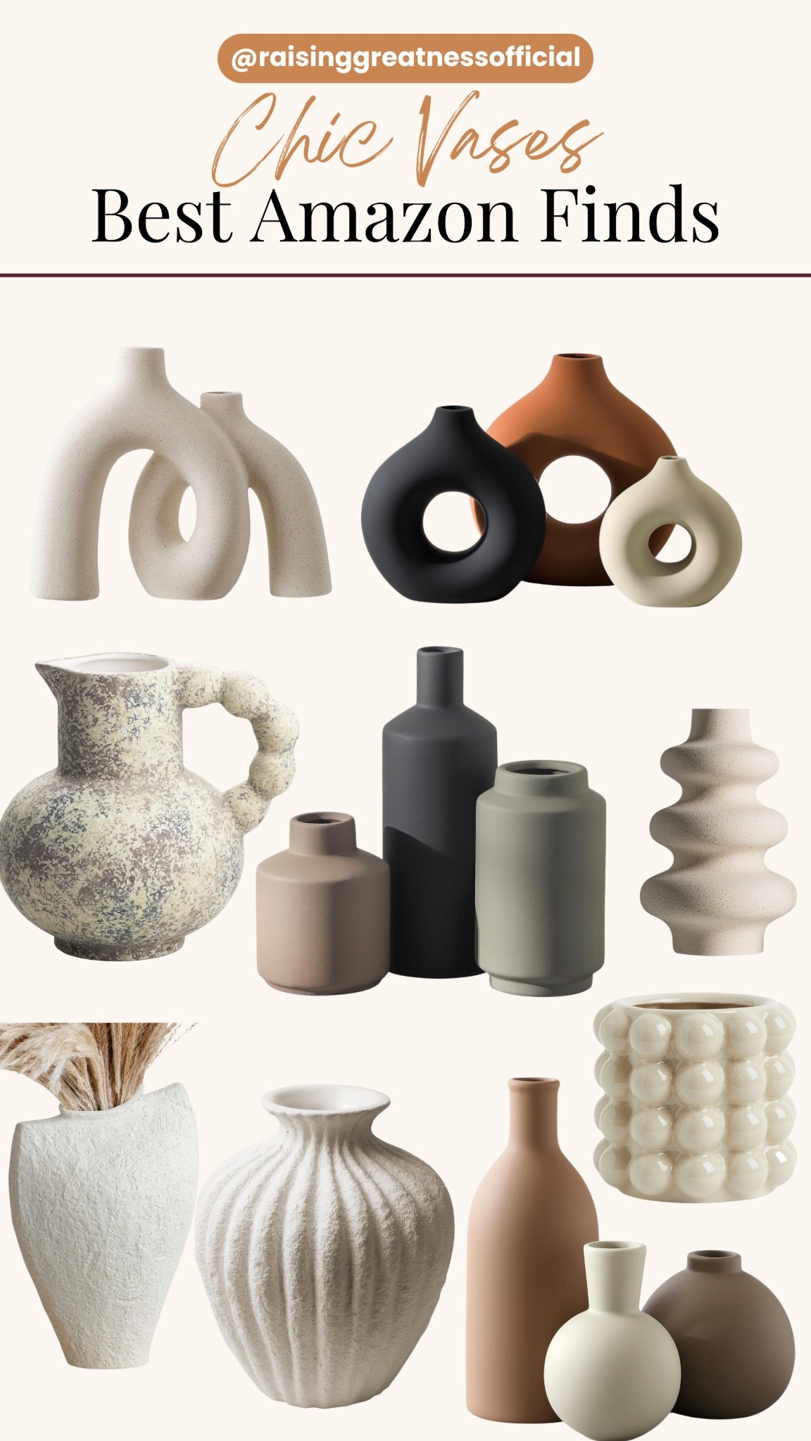 Elevate your space with chic vases that add effortless elegance and modern charm to any room. Perfect for shelves, tables, or statement corners, these Amazon finds make styling simple and beautiful. 🤍✨🏡

#ChicHomeDecor #AmazonHomeFinds #ModernDecor #NeutralHome #HomeStyling #DecorInspo #InteriorDetails

#LTKHome #LTKSaleAlert #LTKU