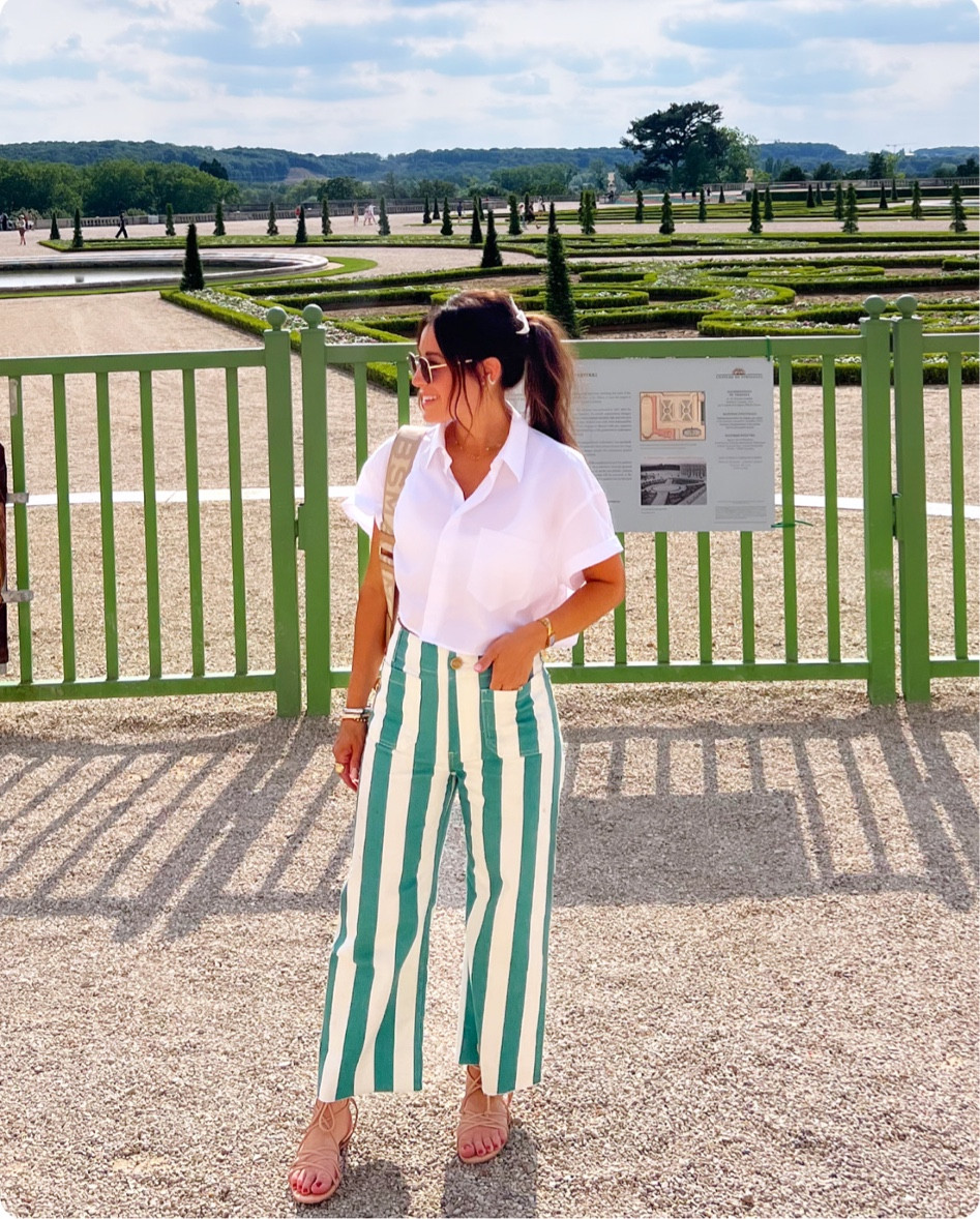 Pants: run small, order 1 size up 
Top: @zara ‘crop poplin shirt’, wearing small
