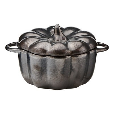 tagltd Slate Stoneware Individual Pumpkin Baker Dishwasher and Microwave Safe, 7.0"Lx5.4"Wx4.4"H | Target