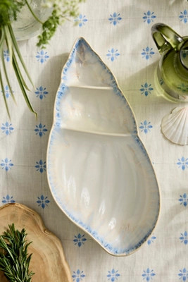 Spiral Shell Stoneware Serving Platter | Anthropologie (US)