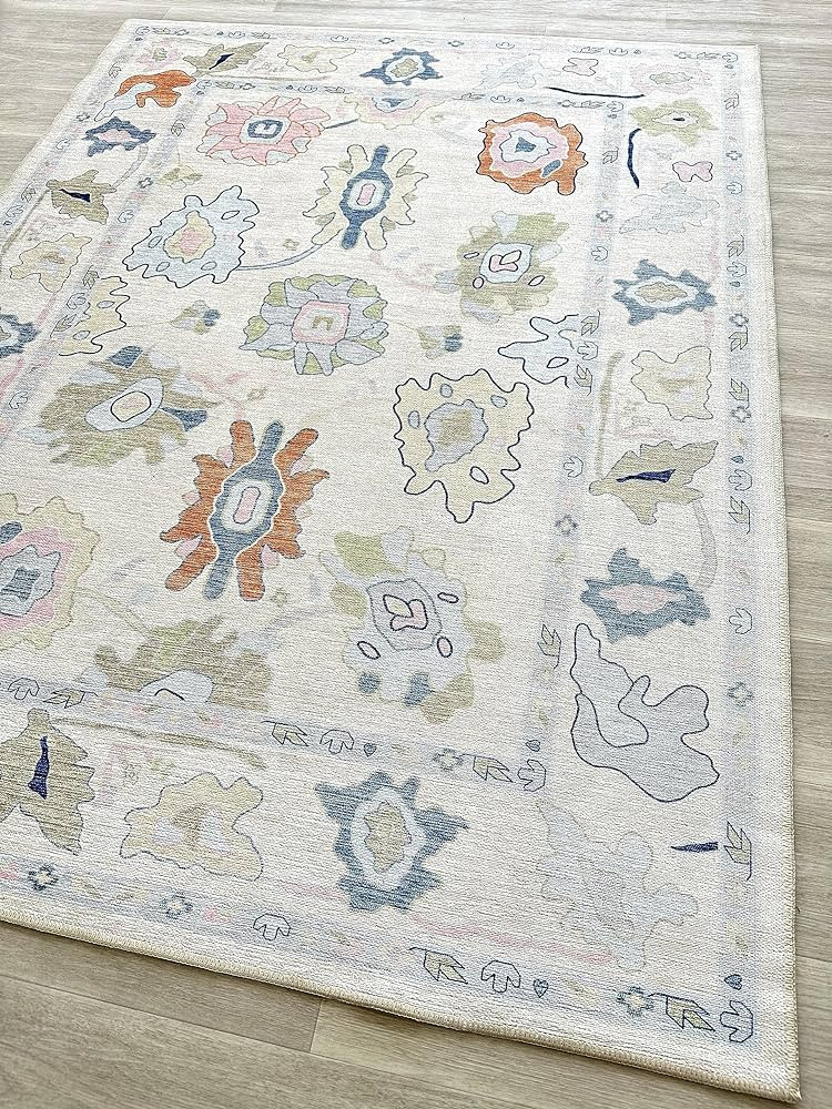Faded Oushak Rug, Turkish Vintage Floral Pastel Large Oversized Area Rugs for Living Room Dining ... | Amazon (US)