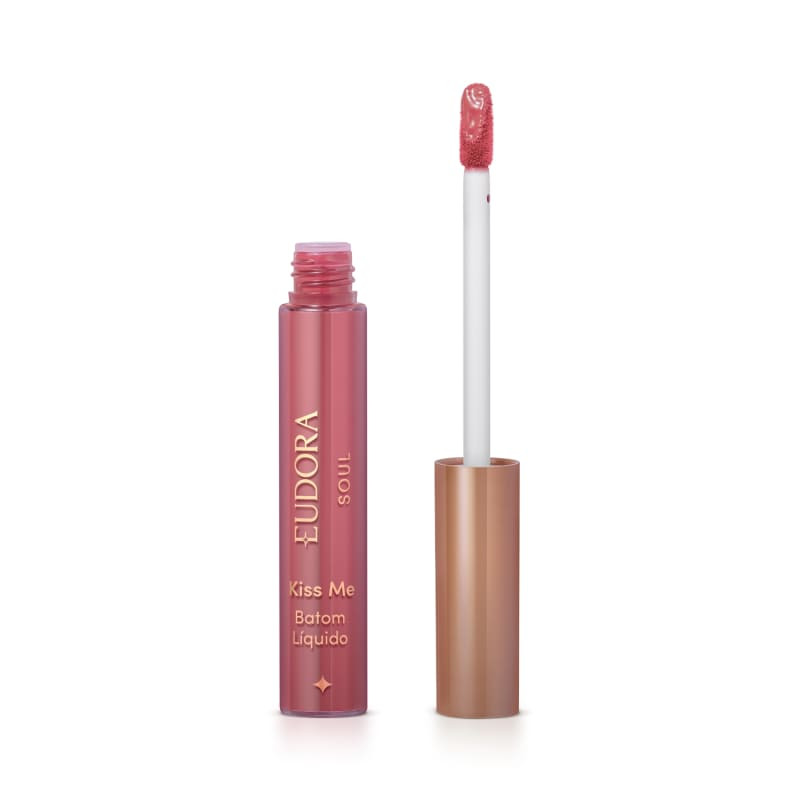 Batom Líquido Eudora Soul Kiss Me Semi Matte Rose Único 5,2ml | Eudora (BR)