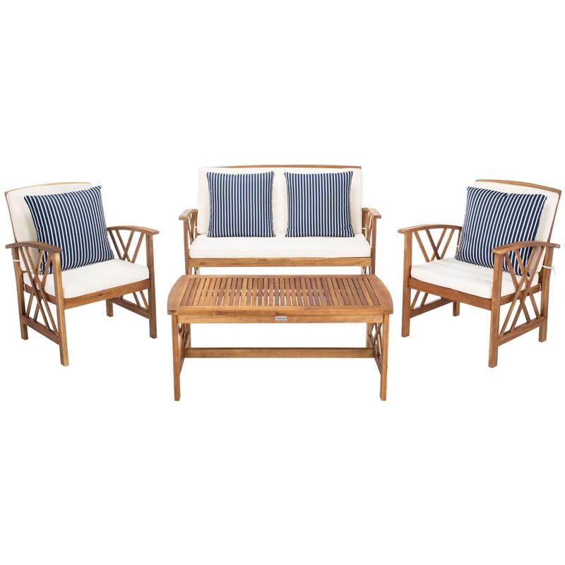 Calhoun 4 - Person Outdoor Seating Group with Cushions | Wayfair North America