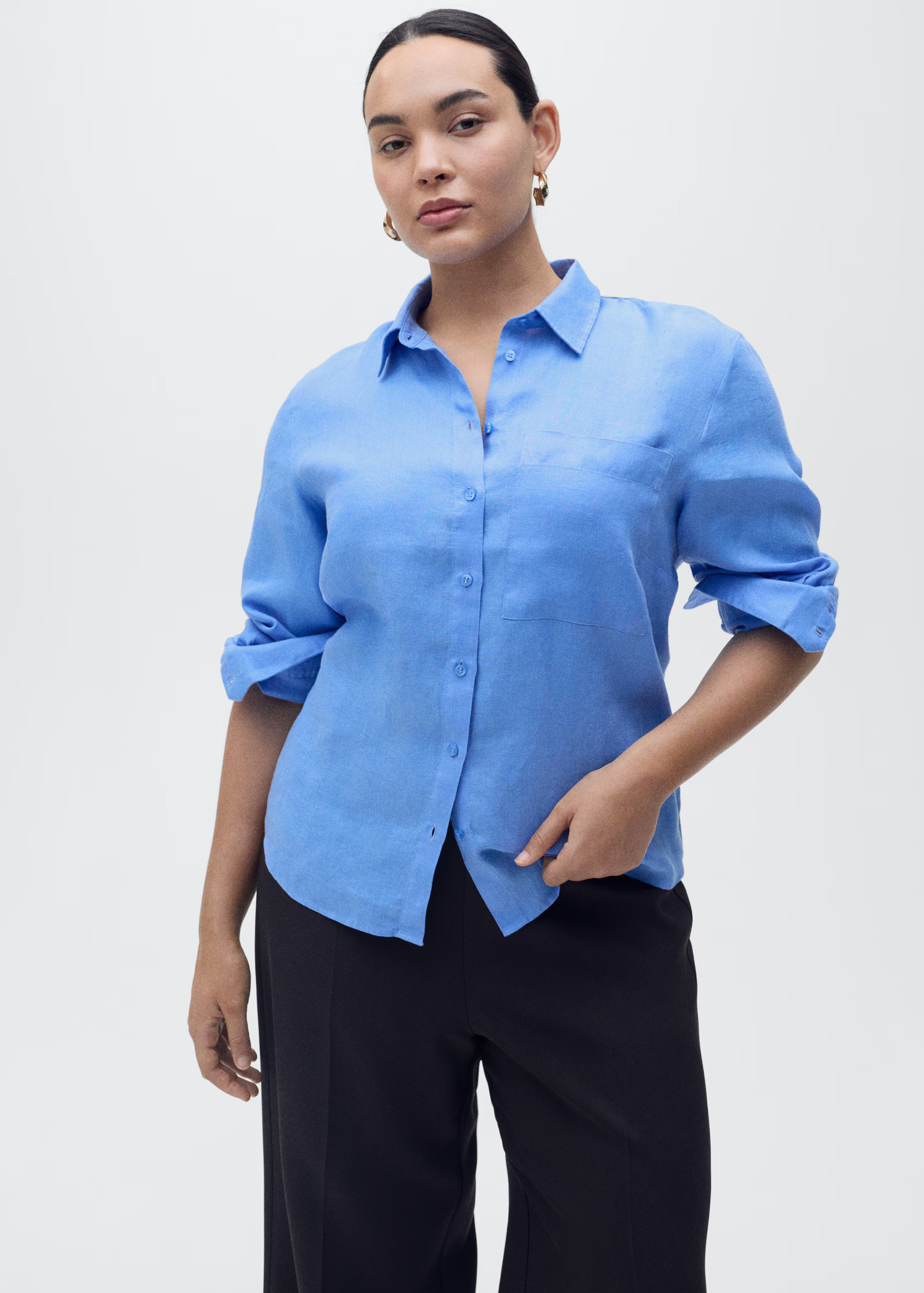 Camicia lino tasca - Donna | MANGO Italia | Mango EU