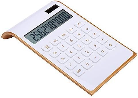 Calculator, Slim Elegant Design, Office/Home Electronics, Dual Powered Desktop Calculator, Solar ... | Amazon (US)