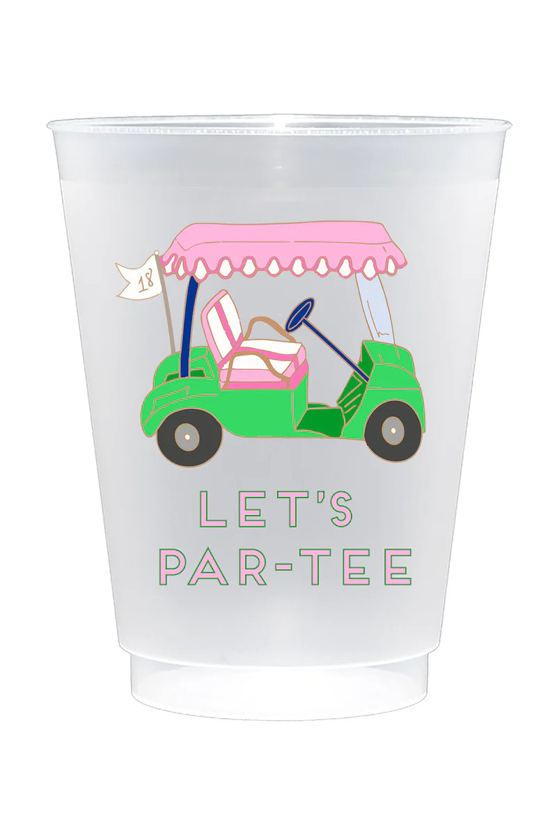 Preppy Golf Shatterproof Frost Flex Plastic Cups (Set of 10) | CANVAS