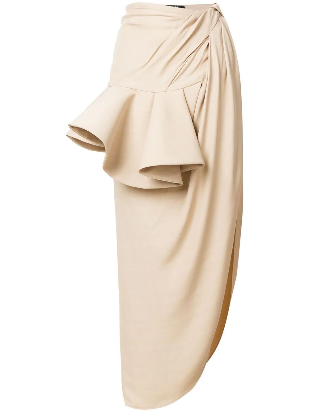Jacquemus asymmetric side slit skirt - Neutrals | FarFetch Global
