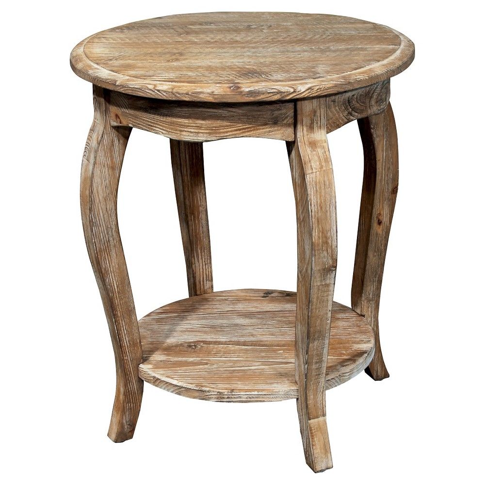 Round End Table Driftwood Brown - Alaterre Furniture | Target