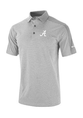 Columbia Men's NCAA Alabama Crimson Tide Shotgun Golf Polo Shirt, Grey, X-Large | Belk