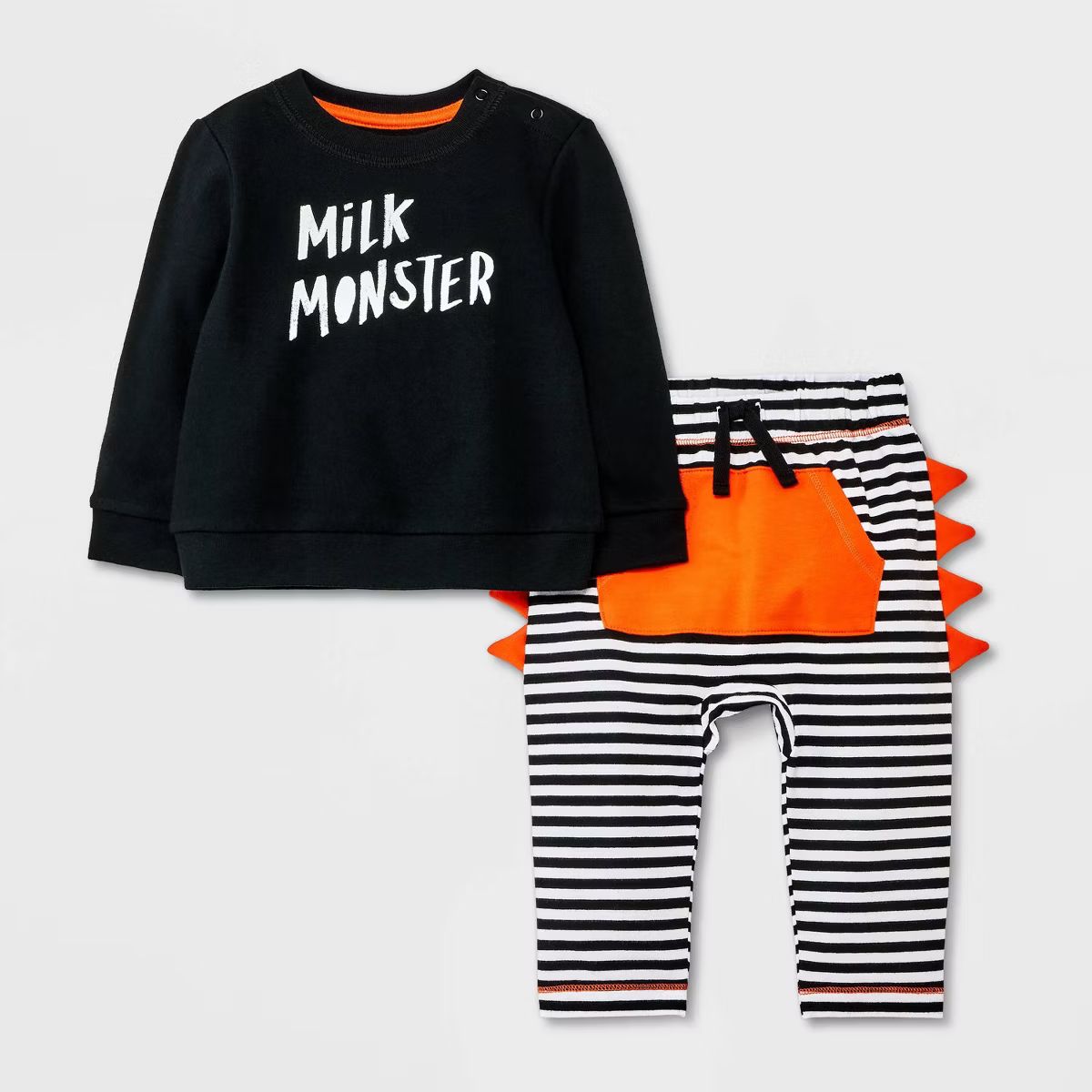 Baby Halloween Milk Monster Top & Pants Set - Cat & Jack™ Black | Target