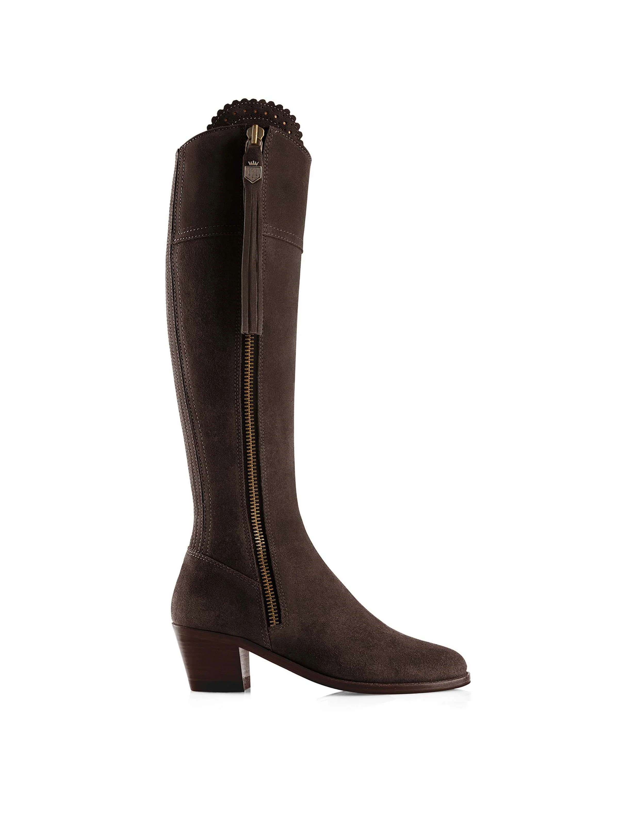 Heeled Regina - Women's Tall Boots - Chocolate | Fairfax & Favor | Fairfax & Favor (UK)