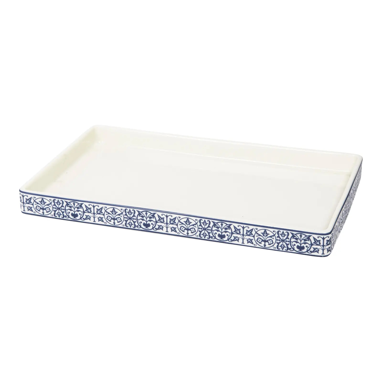 Orsay Bathroom Accessories Tray in Blue | Chairish