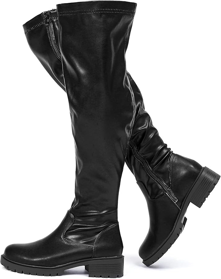 Luoika Women's Wide Calf Over the Knee High Boots, Wide Width Stretchy Fall Winter Boots. | Amazon (US)