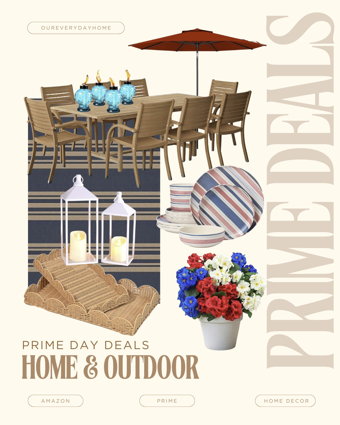 Patriotic setup ready for the Fourth of July that is all on Amazon Prime deals!  

 #LTKSeasonal #LTKHome #LTKSaleAlert