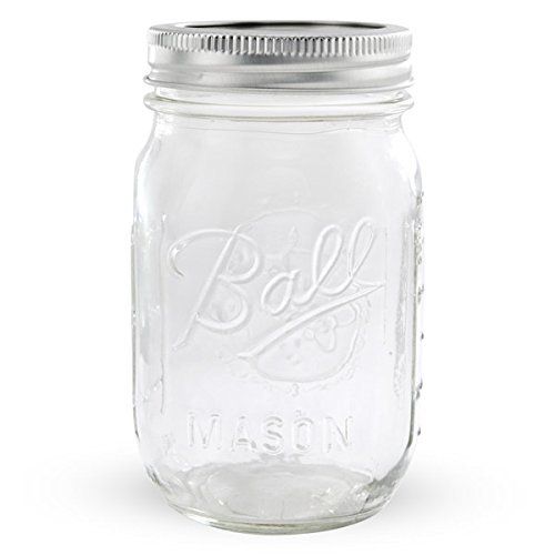 1 Ball Mason Jar with Lid - Regular Mouth - 16 oz | Amazon (US)