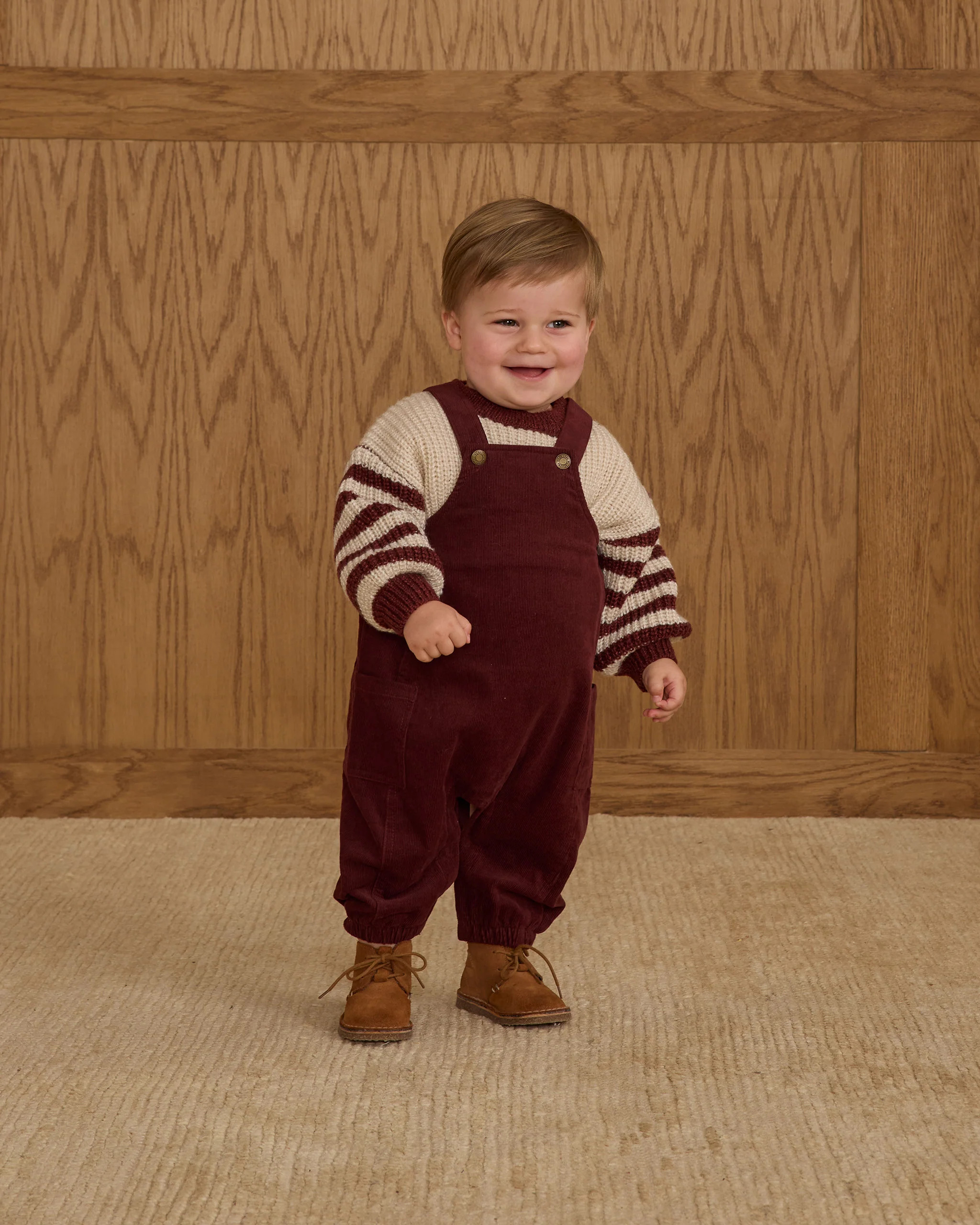 Aspen Sweater || Burgundy Stripe | Rylee + Cru