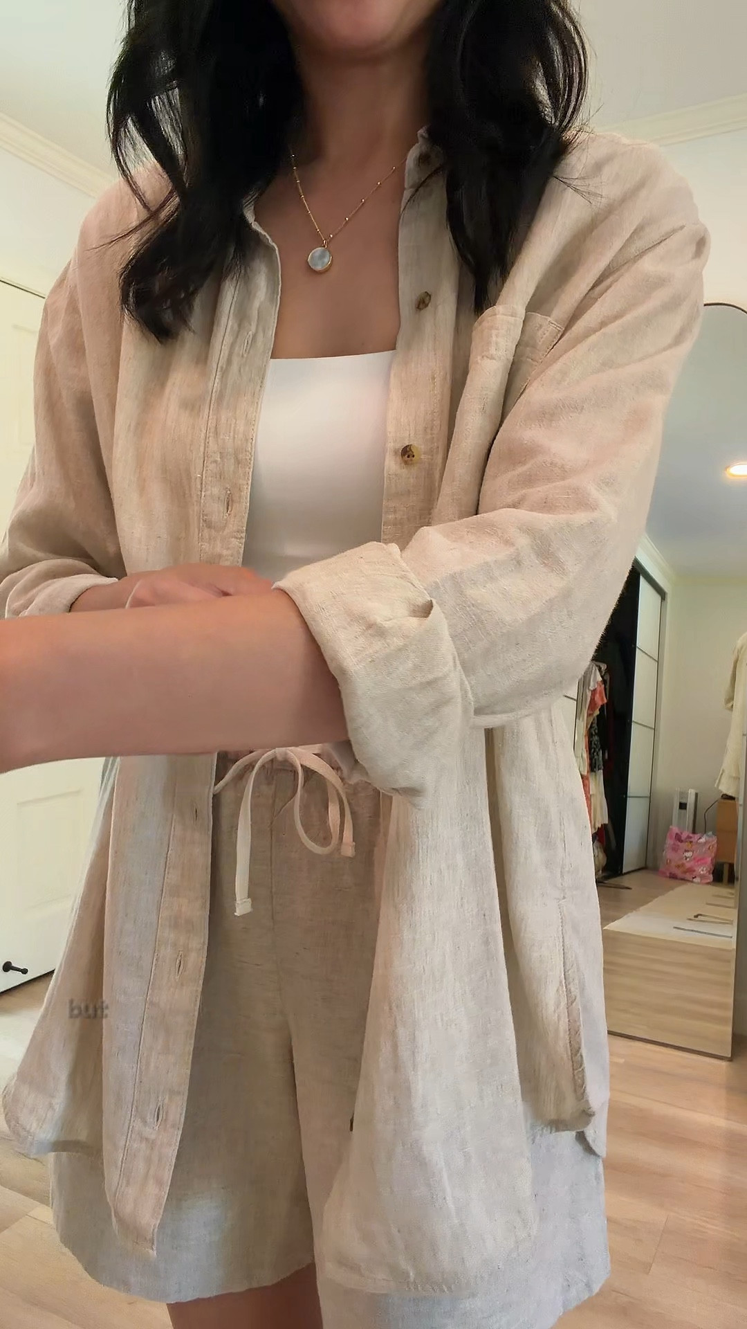 After trying way too many, this linen set is  the one for warmer days. It’s soft, breathable, and actually comfortable for busy mom life.

Easy to throw on for school drop-offs, park days, or even date night. Keeps you cool but still looks put together with sneakers or sandals.

Sizing notes: top is true to size. Size down in the longer shorts (waist runs big). Shorter shorts are true to size. I’m 5’7 120 lbs. 

#LTKmomlife #LTKOver40 #LTKgrwm