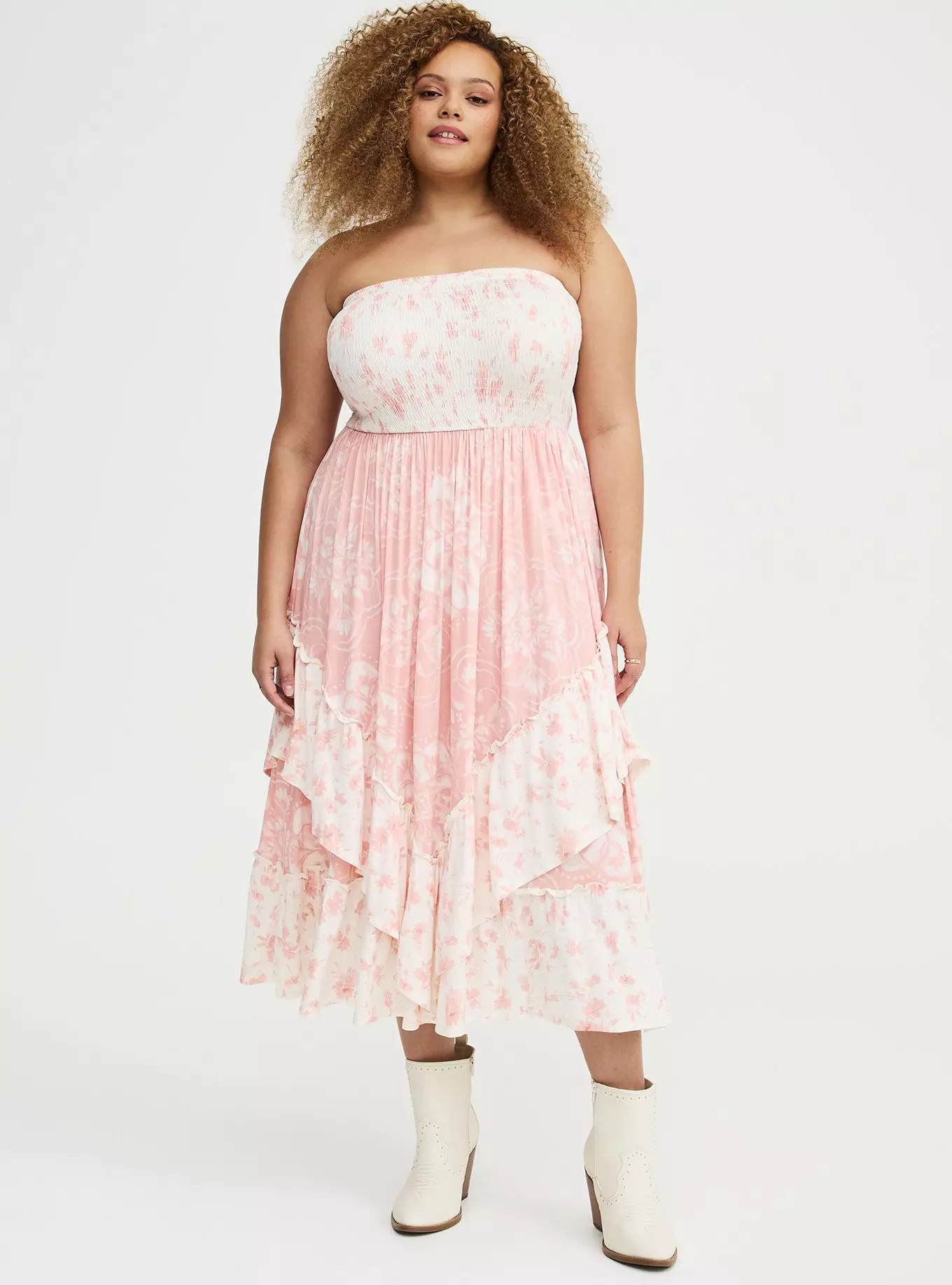 Midi Smocked Tube Dress | Torrid (US & Canada)