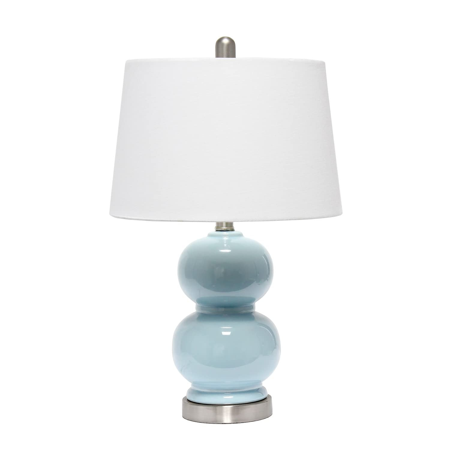 Elegant Designs LT2100-LTB Stacked Stone Double Gourd Ceramic Lamp, Light Blue | Amazon (US)