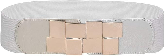 Women Stretchy Belt Wide Elastic Stretch Waist Belt Waistband for Ladies Dresses | Amazon (US)