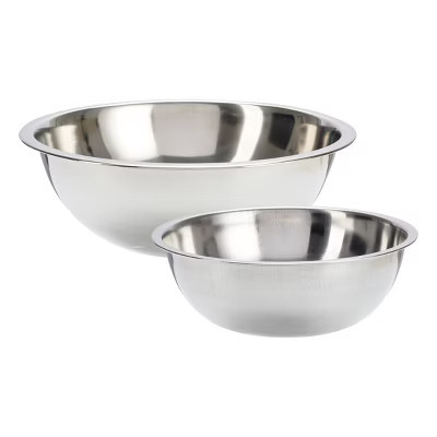 GoodCook 2pc Stainless Steel Mixing Bowl Set | Target
