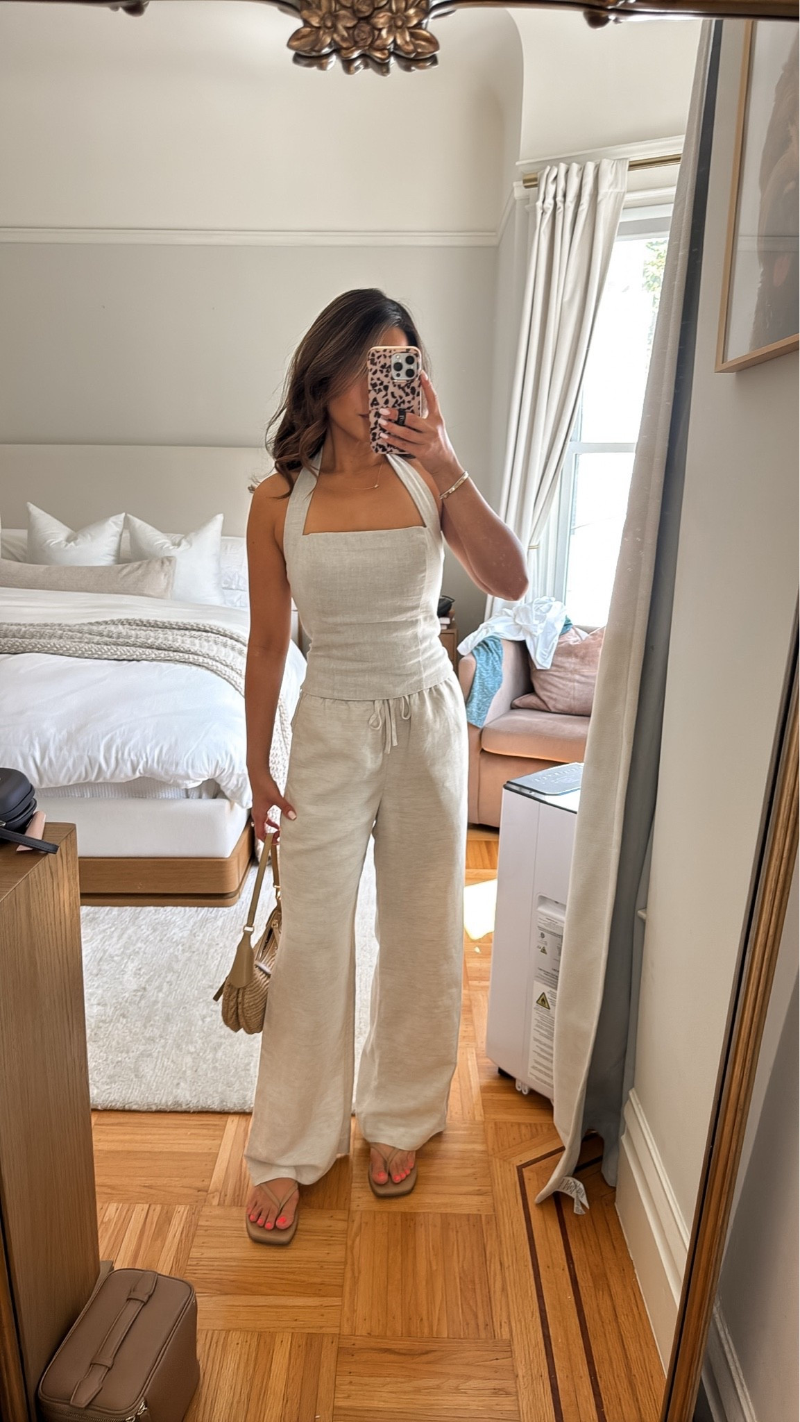 Today’s outfit for girls day! 

Sizing: 
Top - tts, xs
Pants - tts, xs regular (but got them hemmed a little)
Flip flops - tts

#LTKPetite #LTKootd