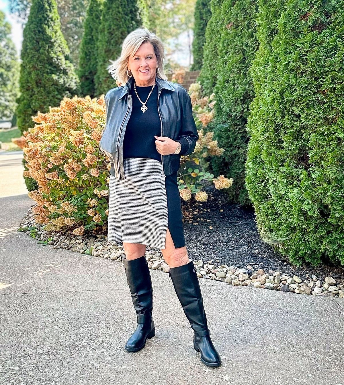 A great jacket to put on your list for Fall! Black bomber jacket size large | Sweater size large | Black boots true size 

#LTKShoeCrush #LTKStyleTip #LTKOver40