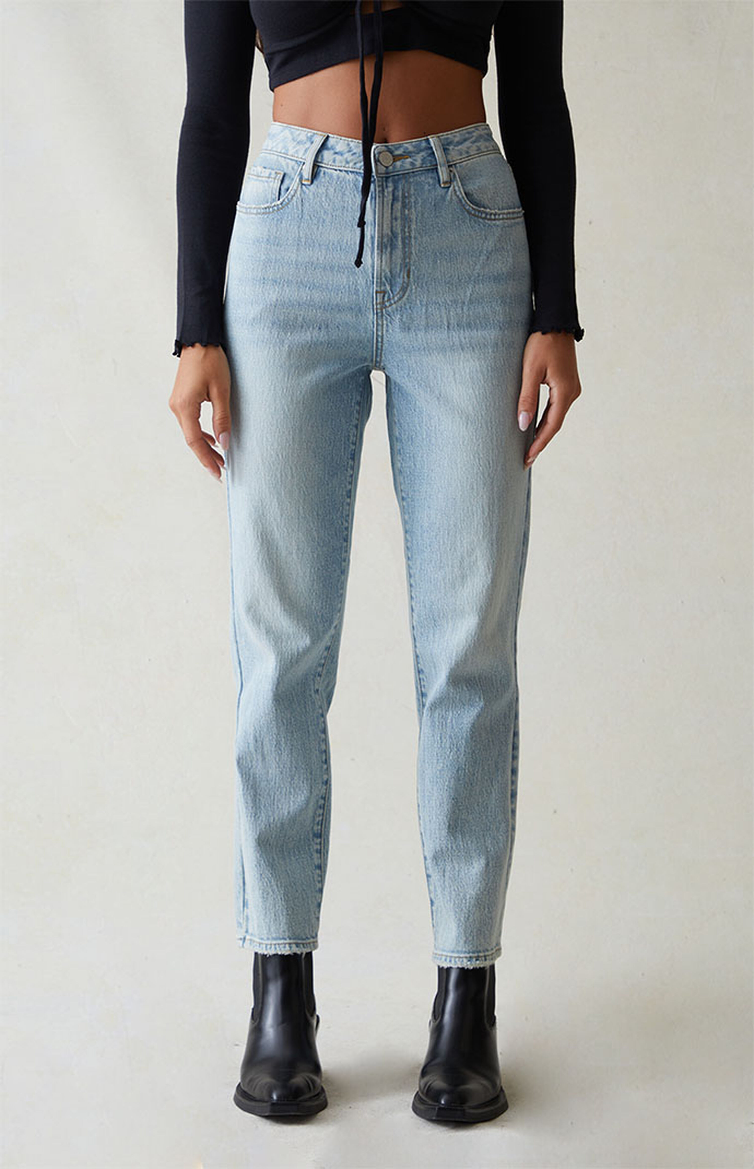 PacSun Eco Stretch Light Indigo Curve Straight Leg Jeans | PacSun