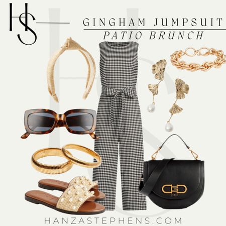 This gingham printed jumpsuit is the perfect patio brunch outfit starter 

#LTKfindsunder100 #LTKstyletip