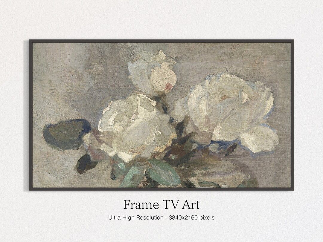 Frame TV Vintage Art | Vintage Flower Still Life | Botanical Painting Art | Etsy (US)