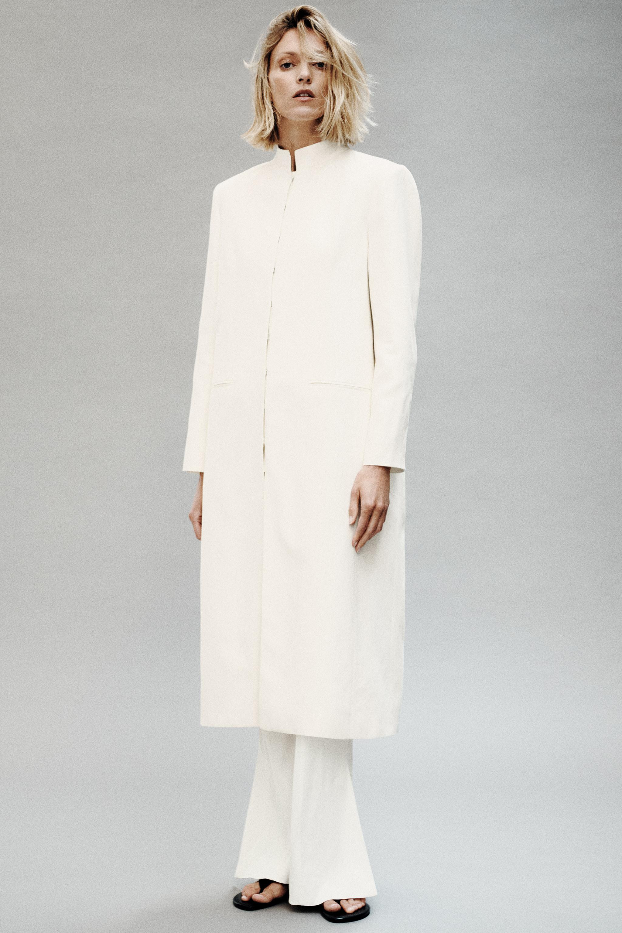 LINEN BLEND FROCK COAT ZW COLLECTION | Zara US