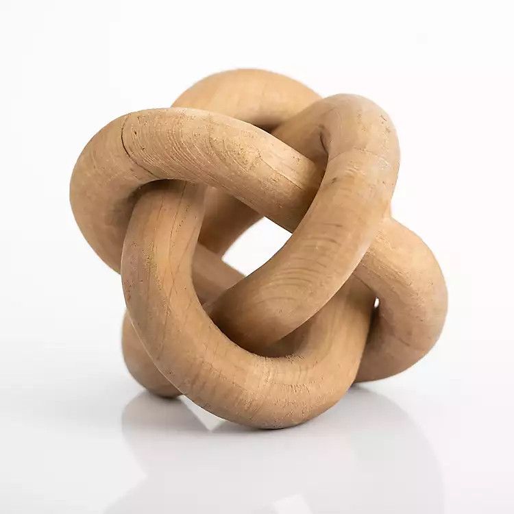 New! Natural Distressed Wooden Knot Sculpture | Kirkland's Home