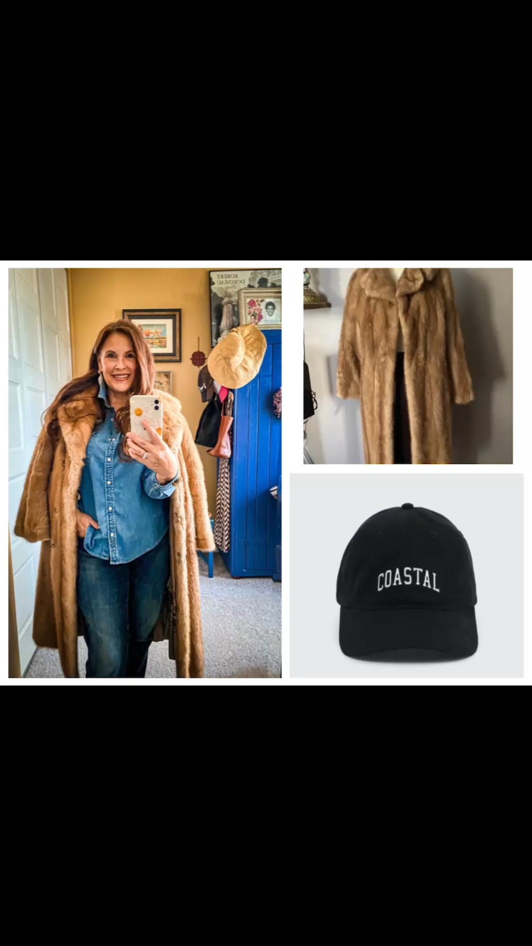 Play around with accessories when wearing your vintage fur. Why not be cheeky and wear a baseball cap!🩵

#LTKstyletip #LTKwinter #LTKover50style