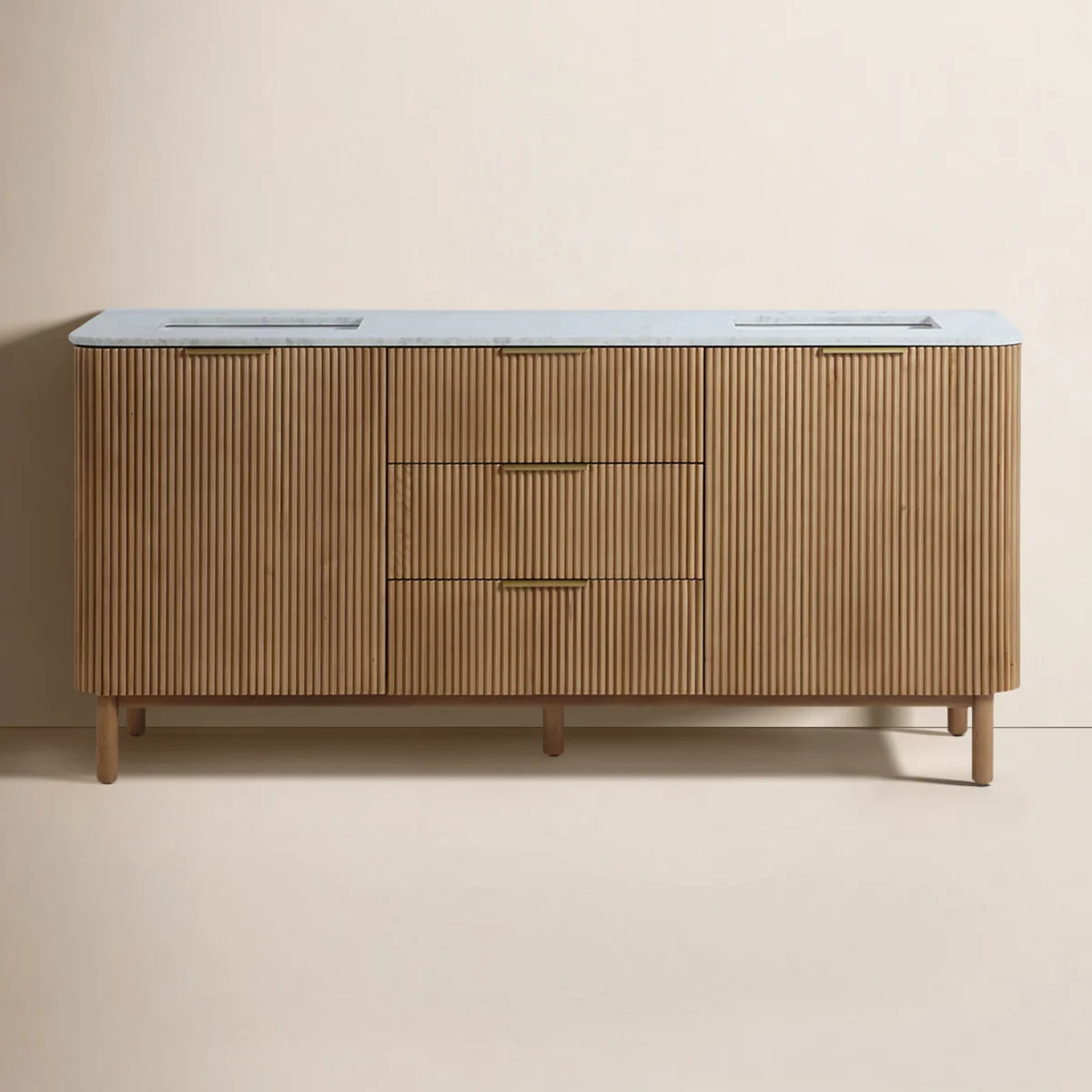 Nova 72" Marble Top Double Sink Vanity | Wayfair North America