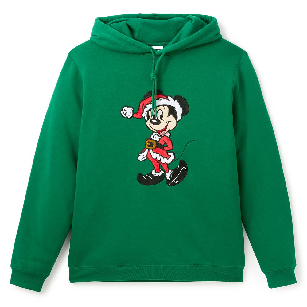 Santa Mickey Mouse Pullover Hoodie for Adults | Disney Store