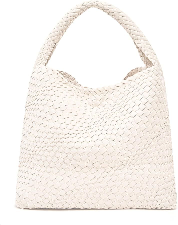 MELOLILA Large Woven Bag Tote Bags for Women Vegan Leather Tote Bag Woven Purse Woven Handbag | Amazon (US)