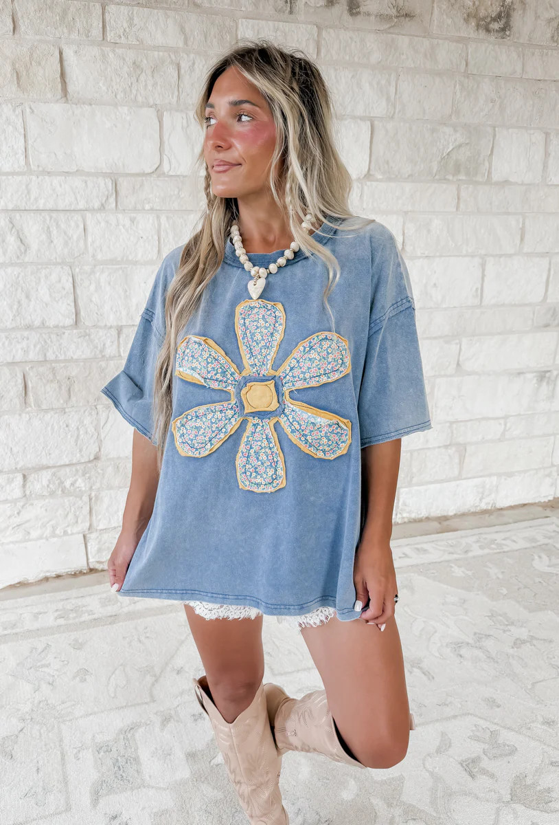 Retro Bloom Patchwork Petal Top | CK Squared Boutique