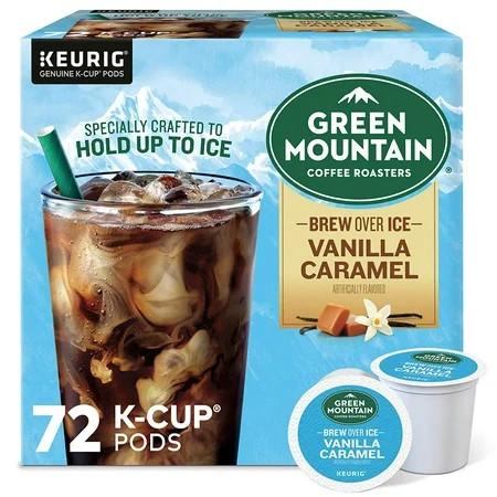 Green Mountain Coffee Roasters Brew Over Ice Vanilla Caramel Single Serve Keurig K-Cup Pods Flavored | Walmart (US)