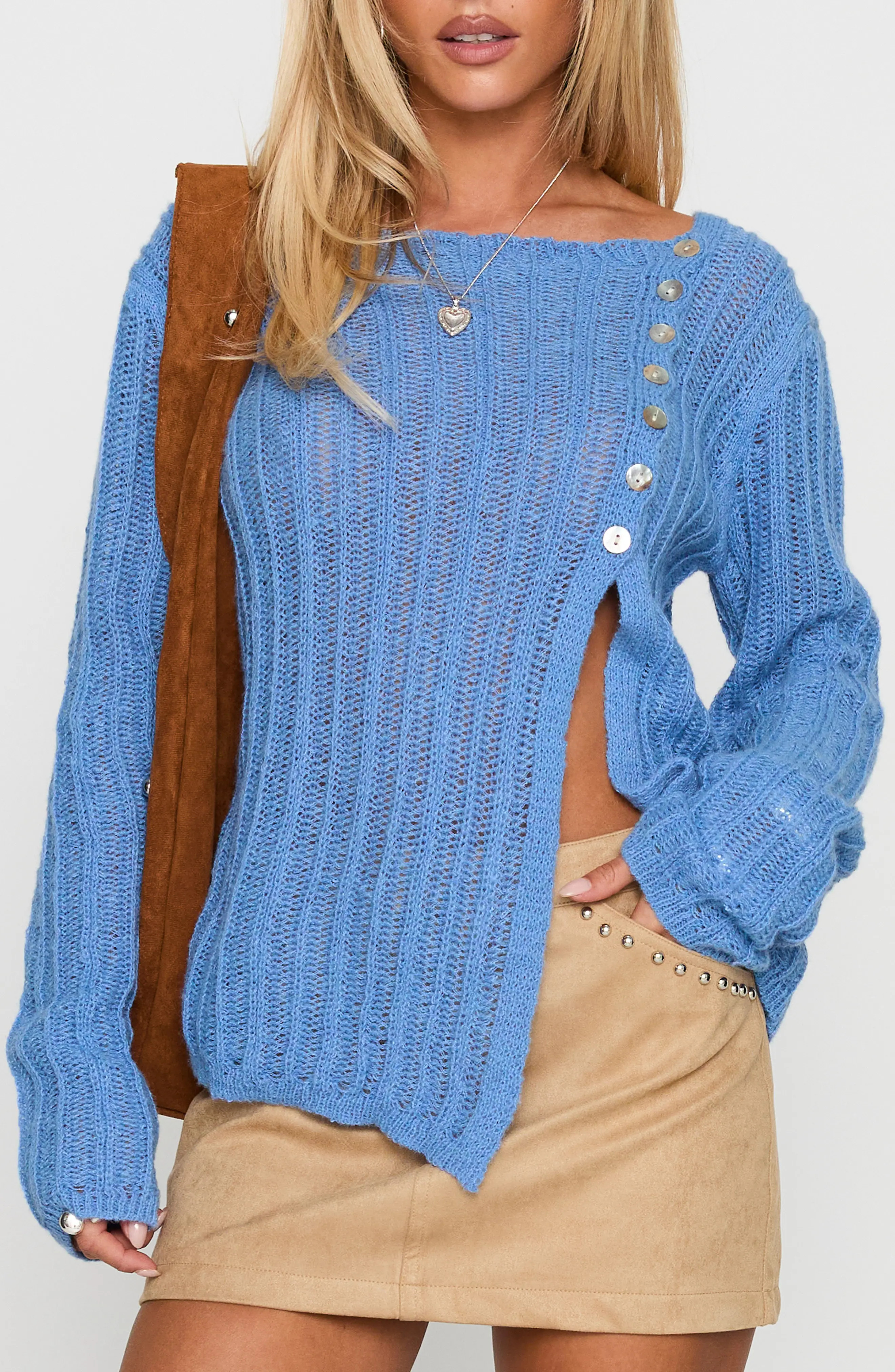 Princess Polly Lenker Asymmetric Button Cardigan (Women) | Nordstrom | Nordstrom