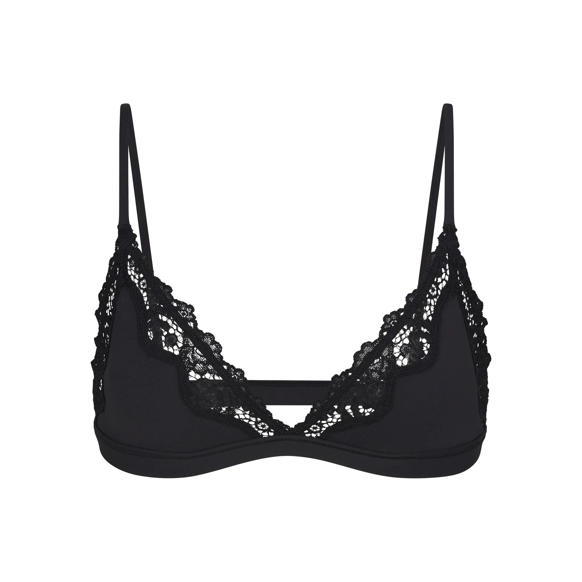 FITS EVERYBODY LACE TRIANGLE BRALETTE | ONYX | SKIMS (US)