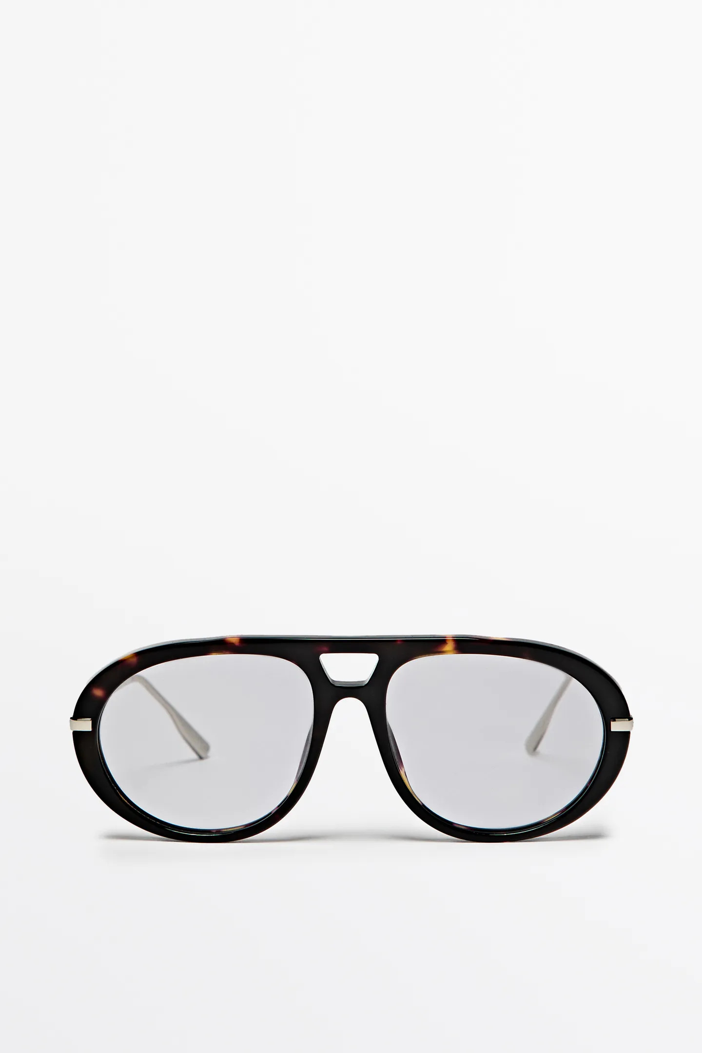 Tortoiseshell-effect aviator glasses | Massimo Dutti UK