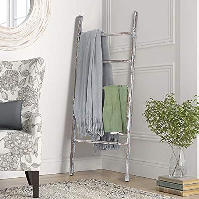 RHF 48" Blanket Ladder ,Decorative Ladder,Ladder Shelf,Leaning Shelf,Decorative Ladder for Bathro... | Amazon (US)