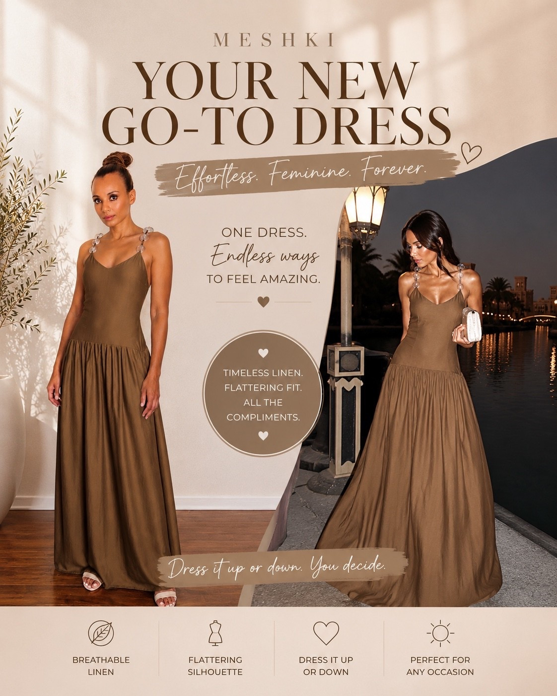 Meet your new go-to dress 🤎✨

Effortless, flattering, and incredibly versatile—this dress is the kind of piece you’ll reach for again and again. Dress it up with heels for a special occasion or keep it casual for brunch, vacation, or date night.

Comfortable, elegant, and timeless. Shop all my favorite colors on LTK! 🤍

#LTKStyle #Meshki #SummerDress #VacationStyle #DateNightOutfit #FashionOver50 #LTKFinds #EffortlessStyle

#LTKootd #LTKSaleAlert