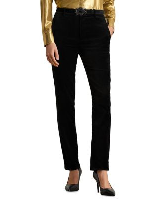 Ralph Lauren Stretch Velvet Cropped Pant  | Bloomingdale's Ralph Lauren Shop All | Bloomingdale's (US)