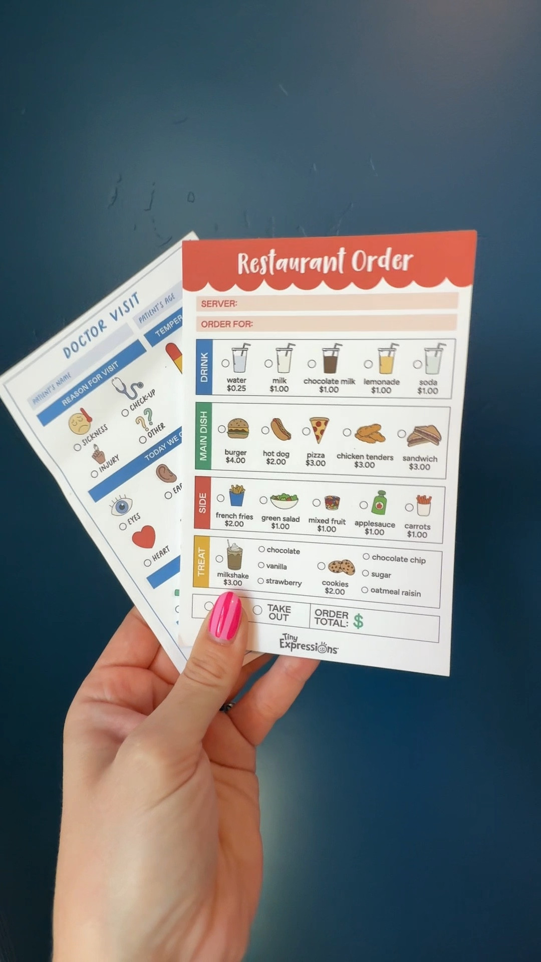 Caught my daughter playing pretend with these little notebooks and I can’t handle the cuteness 🥹 Comes with a doctor checkup pad + a restaurant order pad—she’s been playing nonstop!🩺🍔

#LTKKids #LTKFamily